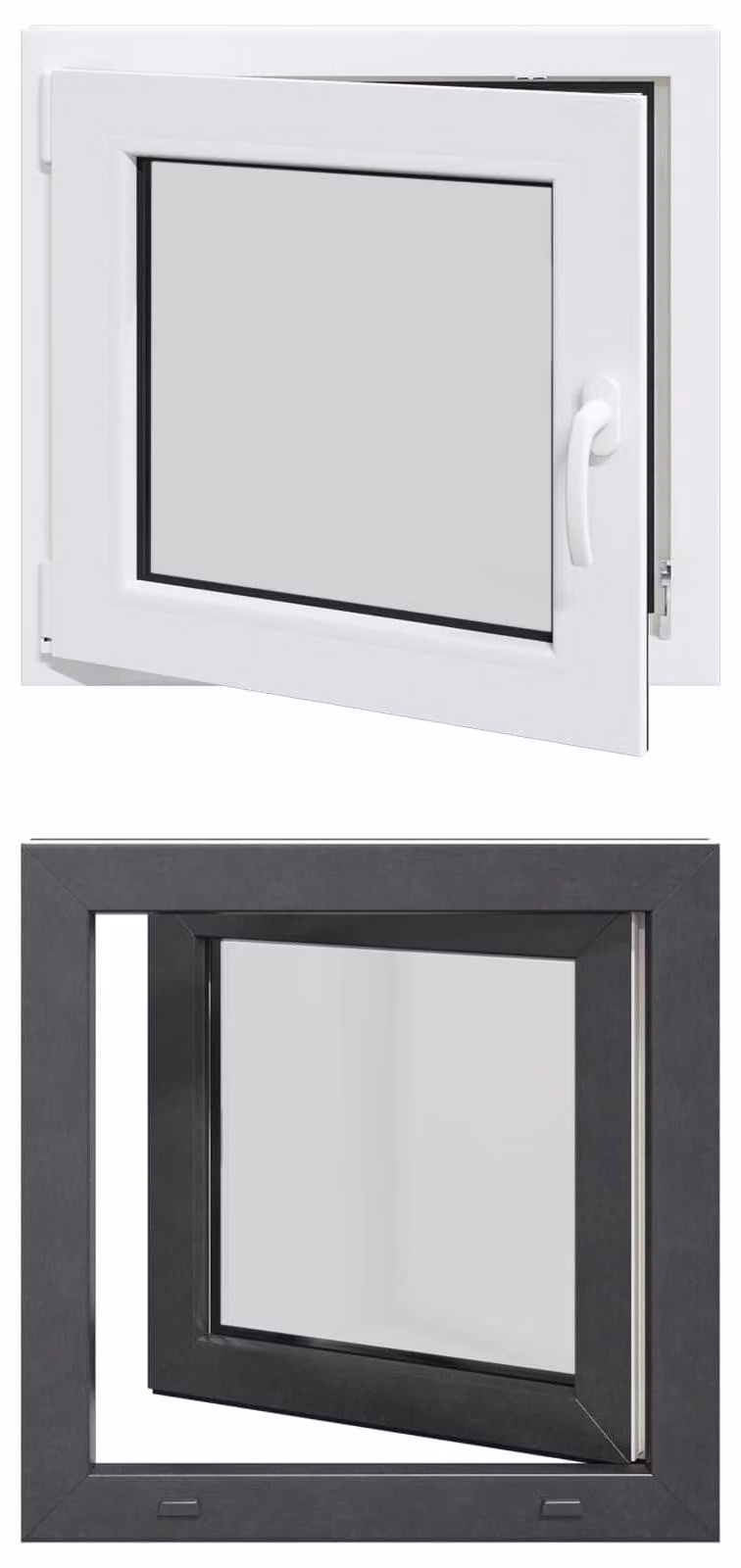 vidaXL Kipp- en draaikraam voor kelder, model RISOR, 60 x 60 cm