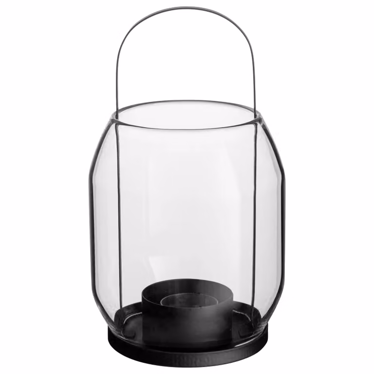 ERNST lantaarn voor theelicht, Zwart, Hoogte: 22 cm