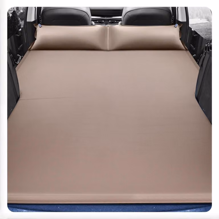 Zelfopblaasbaar Auto Matras - Comfortabel Luchtbed voor de Auto - 15 cm dik - Bruin
