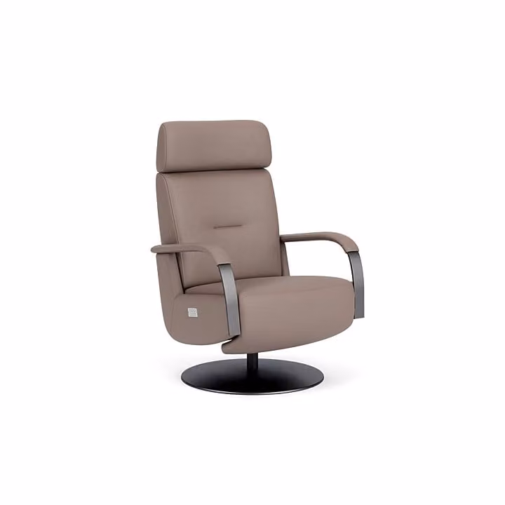 Prominent Relaxstoel Volterra - Antraciet - Leer