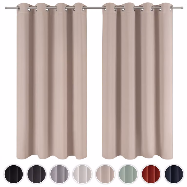 Blumtal Verduisterende Gordijnen Set van 2 - Taupe - 117 x 138 cm