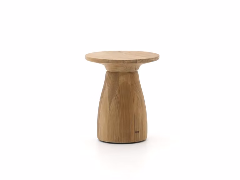 Kees Smit SUNS Loungetafel - Ronde tuintafel van bruin teakhout - Ø 40 cm