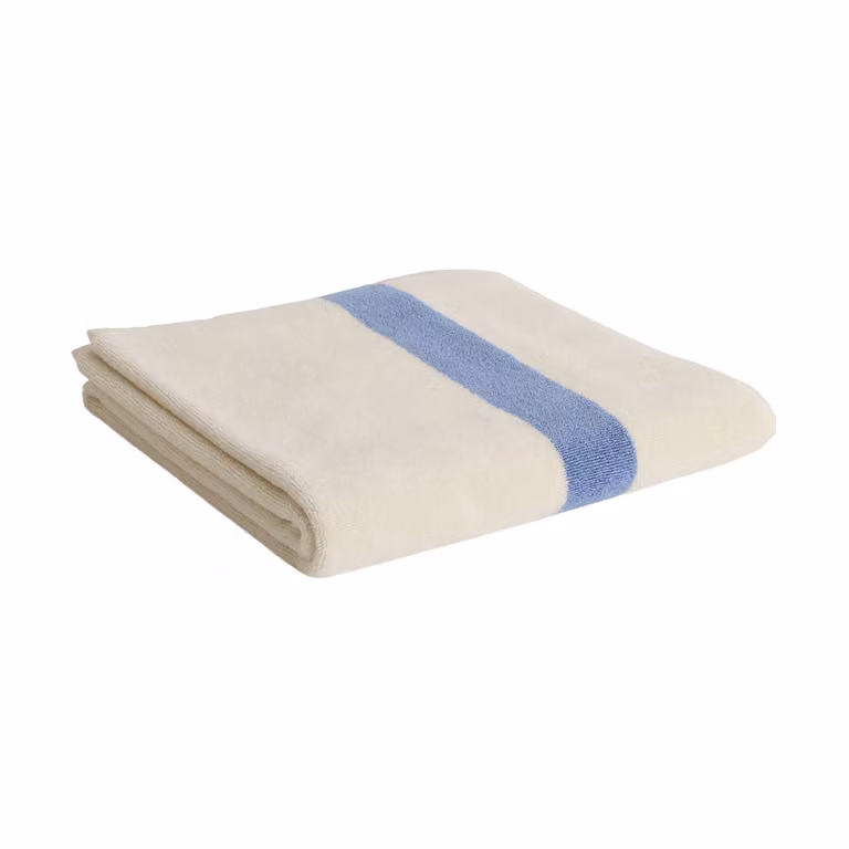 HAY Stripe handdoek Dusty blue, 70 x 140 cm