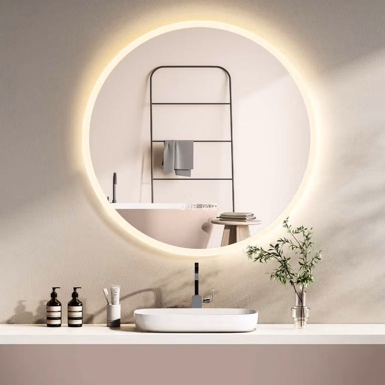 PonteSino Badkamerspiegel Rond met LED, Anti-condens en Memory-functie, IP44, Vicenza
