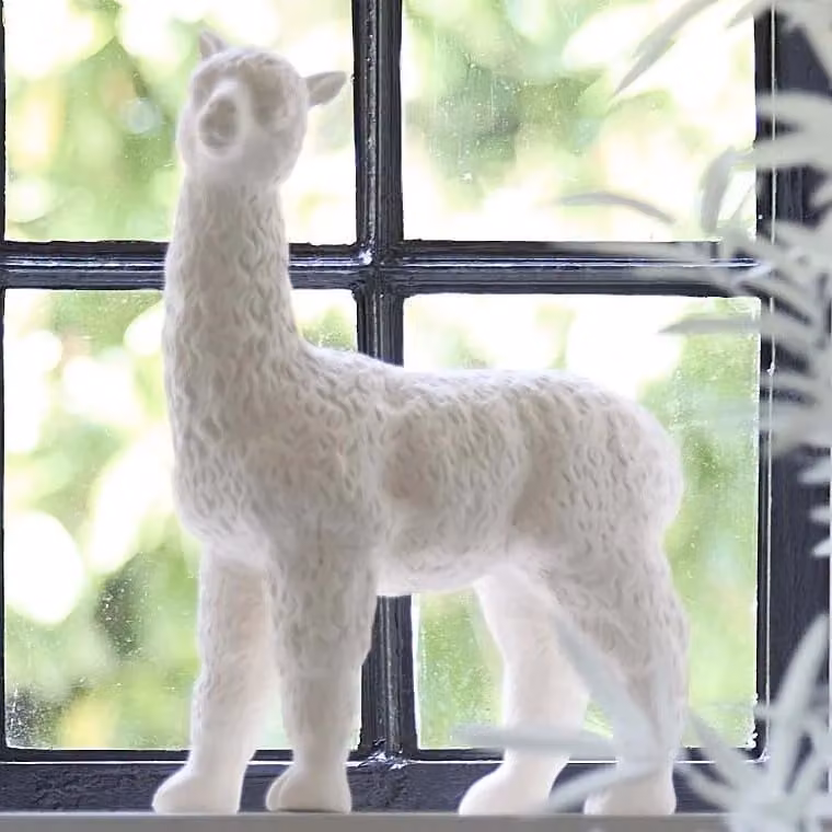 Light en Living Ornament Alpaca Keramiek Wit H 39 x B 29 x D 13 cm