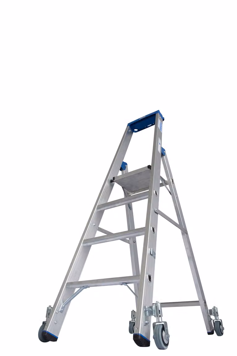 Krause Stufen-StehLeiter trap, verrijdbaar, 4 treden