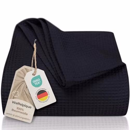 LAYNENBURG Premium sprei van 100% katoen in wafelpiqué, XXL, 220 x 240 cm