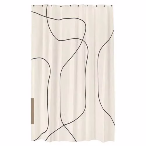 Mette Ditmer SHADOW douchegordijn - Wit - B: 150 cm, H: 200 cm