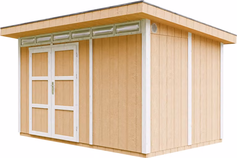 Tuinhut TIMBELA M904A HARVEST HONEY met vloer en bitumentegels, 8,7 m², B/D/H: 412 x 279 x 239 cm