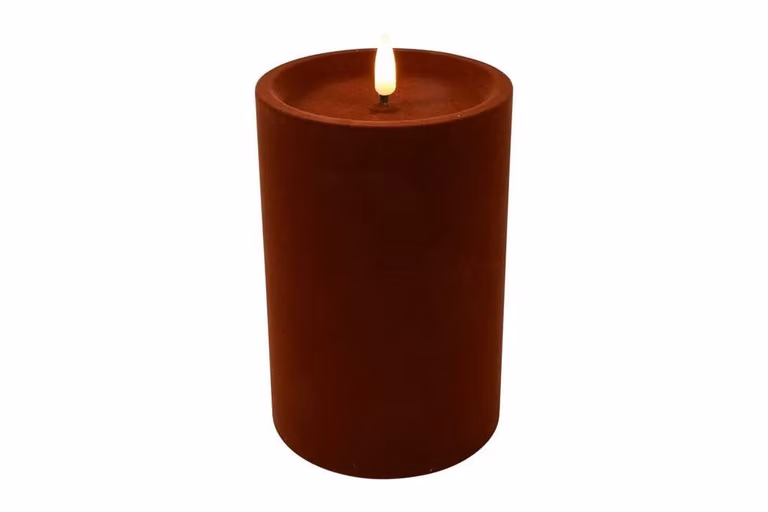 Countryfield Ledkaars Lyon Donkerbruin Velvet D: 10 cm, H: 15 cm