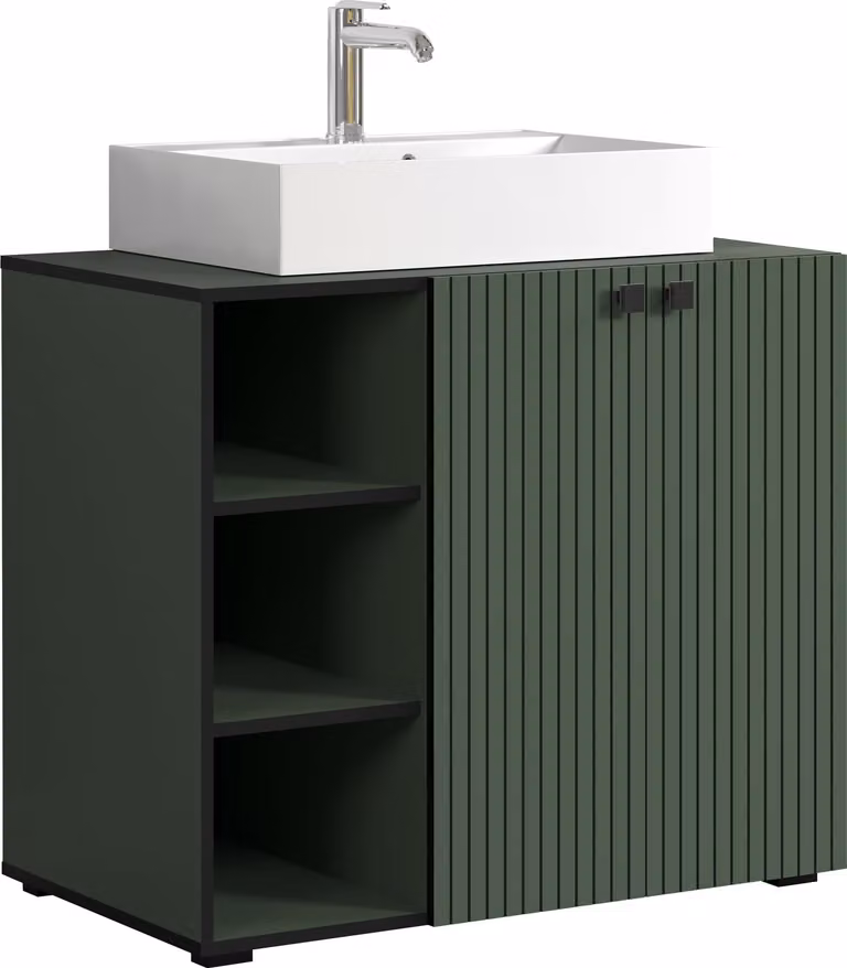 Trendteam Badkamerkast Pure Bliss inclusief wastafel, groen, B: 90 cm, H: 79 cm, D: 53 cm