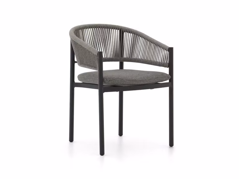 Bellagio Panaro Dining tuinstoel van grijs gepoedercoat aluminium