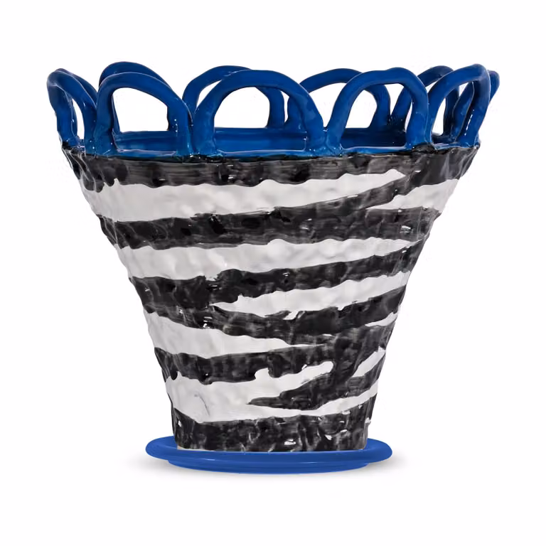 Byon Patty pot S Zebra-blauw Ø25 cm