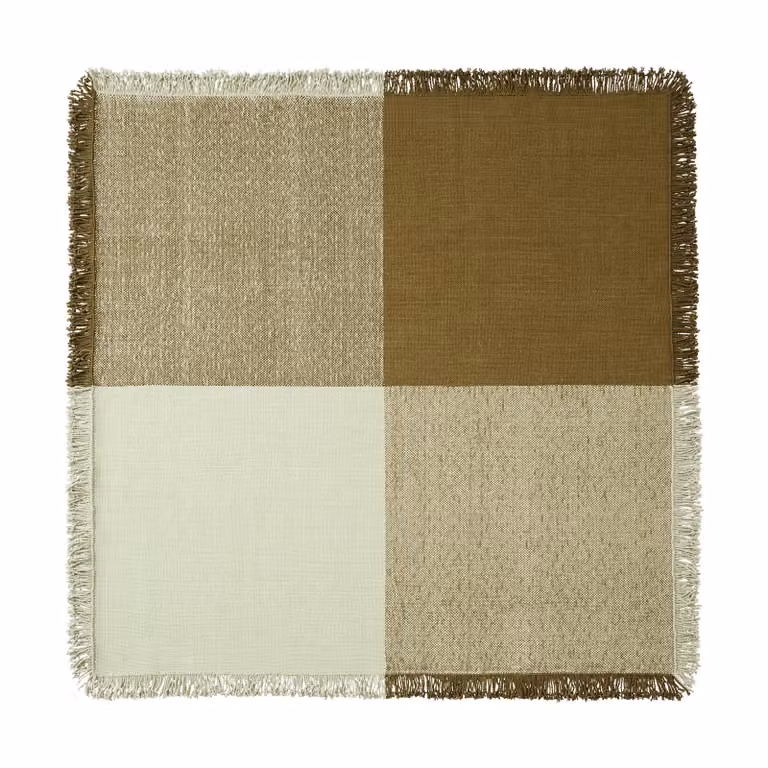 Muuto Verso vloerkleed van wol Bleekgroen-warmbruin 258 x 258 cm