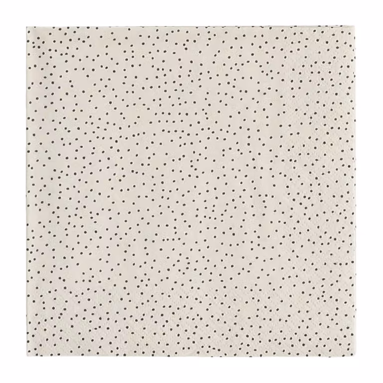 Scandi Essentials Grain servetten sand-black, 20-pack, 33 x 33 cm