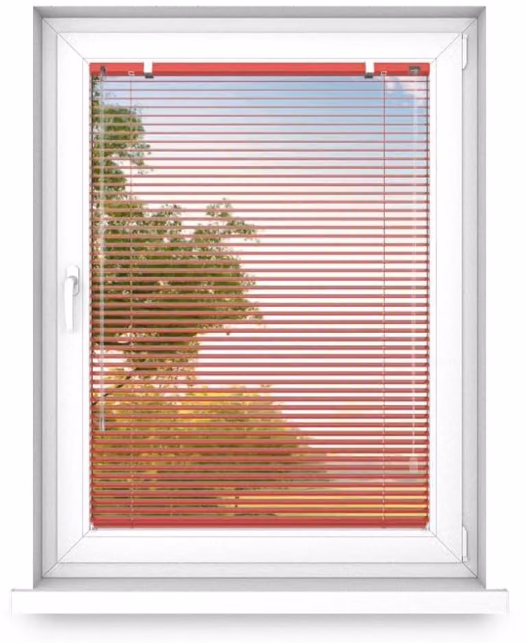 Time4blinds Aluminium Binnenjaloezieën zonder boren - Rood - B/H: 140 x 70 cm - Rechts