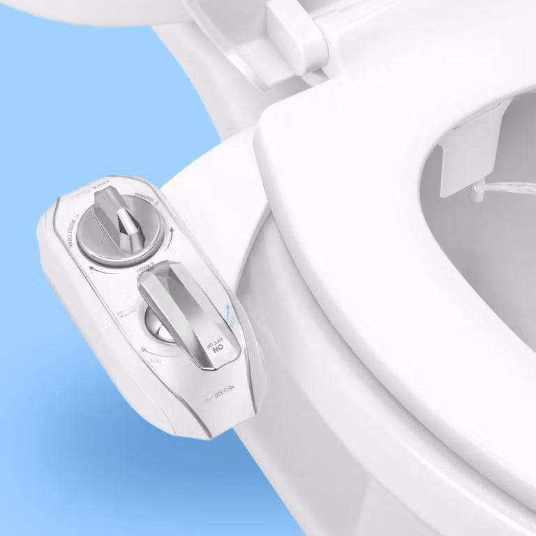 Dripio Bidet-wc-bevestiging met dubbele spuitmonden, chroom