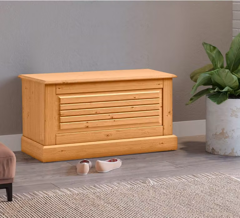 Notio Living Mille Opbergkist van Massief Grenenhout - Natuur Grenen - B/D/H: 80 x 45 x 45 cm