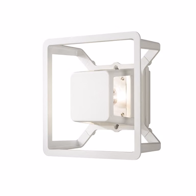 Konstsmide Pescara Design Wandspot Wit met LED voor in de tuin
