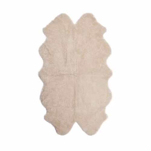 Nordic Sheep lamsvacht tapijt kortharig beige B/D: 170 x 110 cm