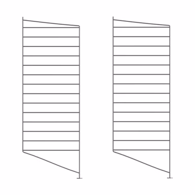 String vloerpaneel Donkergrijs, 85 x 30 cm, 2-pack