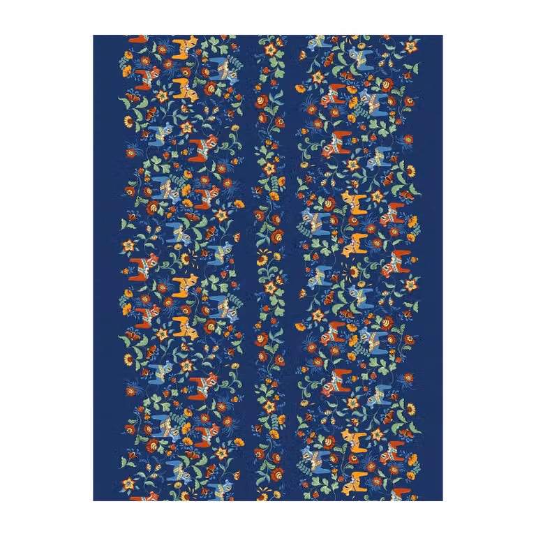 Arvidssons Textil Leksand Bård gewaxt tafelkleed Blauw