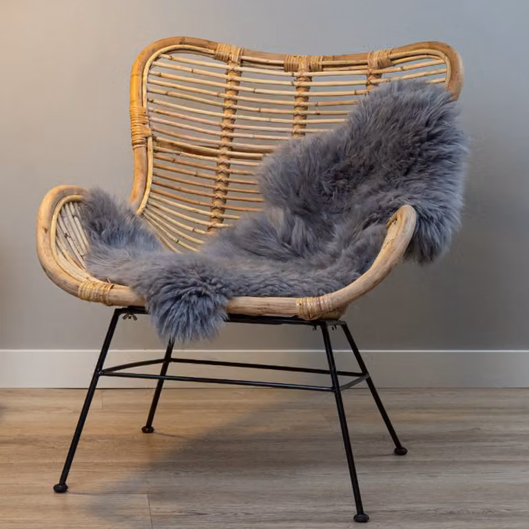 Echte Australische schapenvacht WOOOL - Grijs - L - 105 x 60 cm