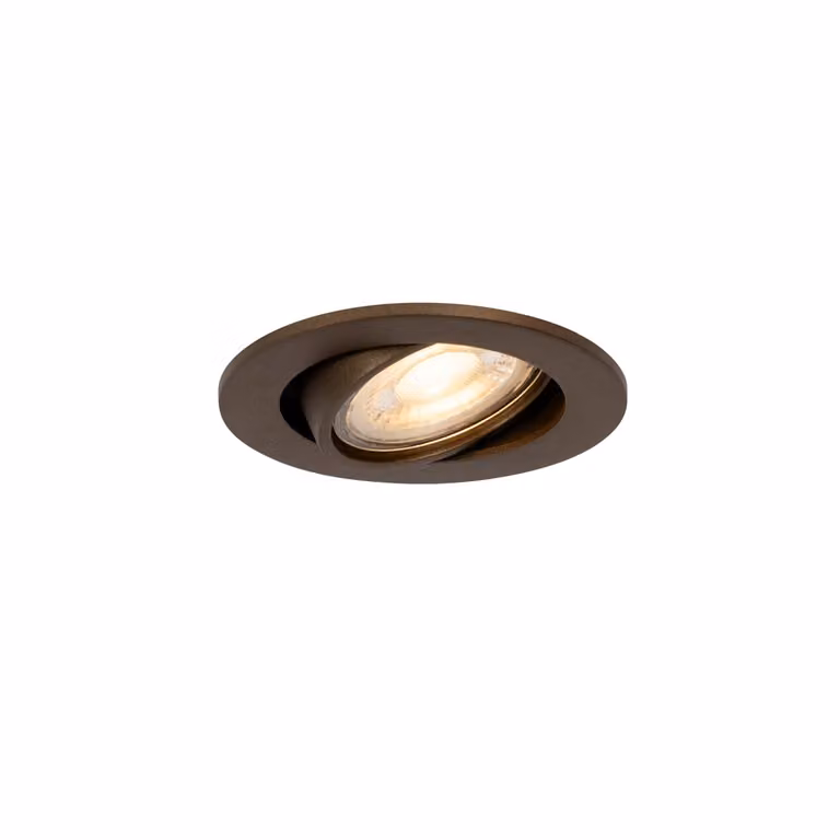 Qazqa Smart inbouwspot donkerbrons kantelbaar met Wifi GU10 50mm rond