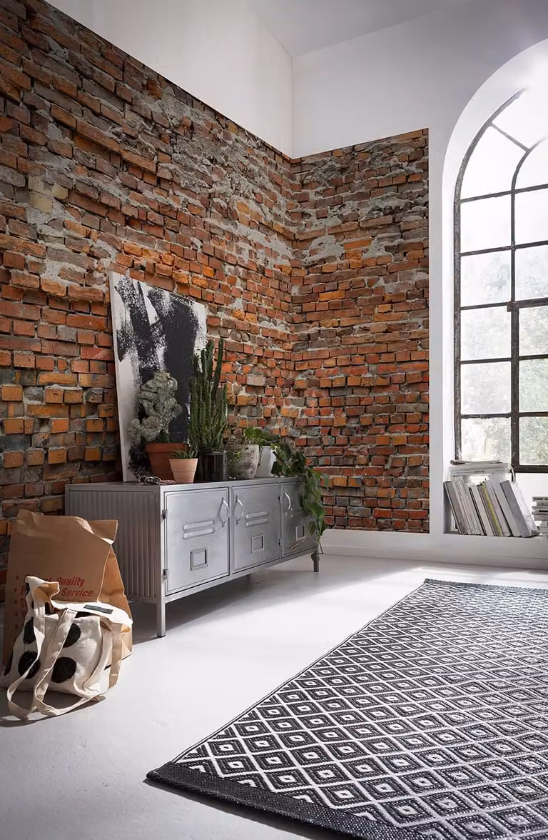 home24 Vliesbehang Bricklane Mural Breedte: 368 cm, Hoogte: 248 cm