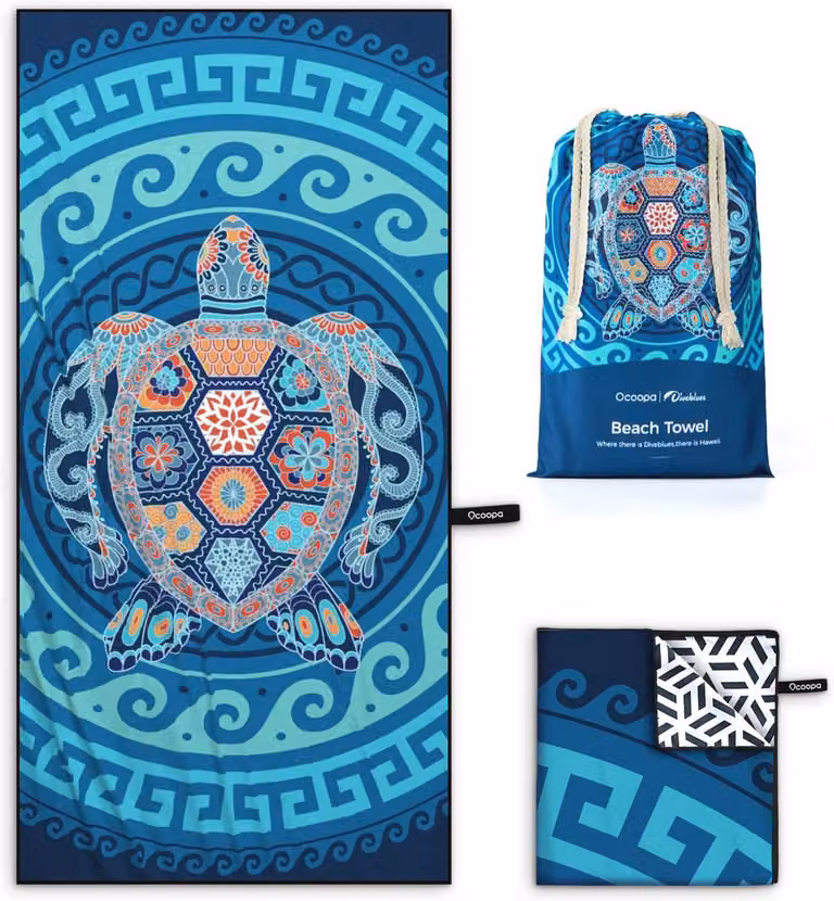 Ultralichte sneldrogende microvezel strandhanddoek - Zandbestendig en absorberend - B/D: 160 x 80 cm