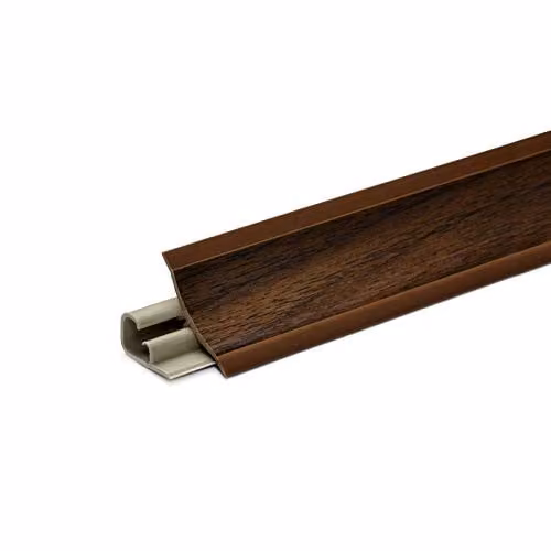 DQ-PP Hoekstrip 3 m - Donker notenhout - 23 x 23 mm - PVC