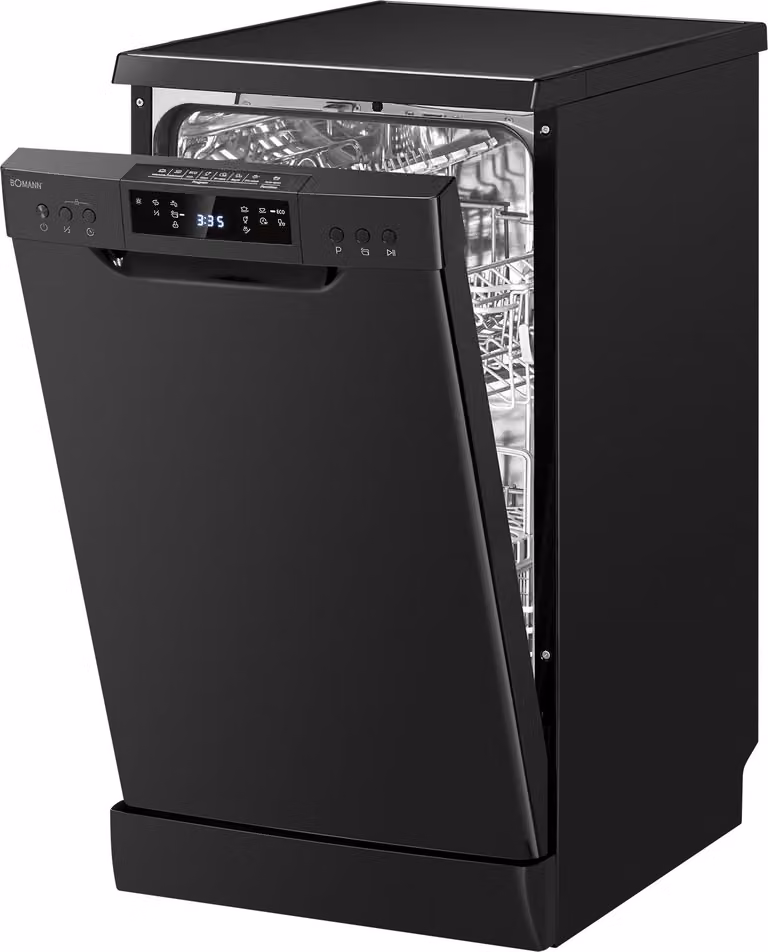 Bomann Vaatwasser GSP 7418, 45 cm, 10 couverts, 7 programma's, zwart