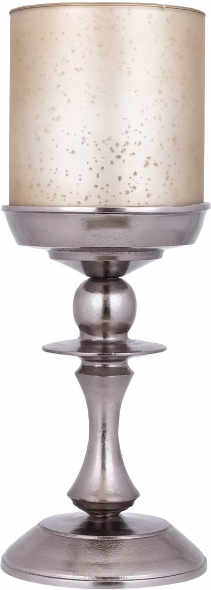 PTMD Eliviana Stormlight Beige Glazen Pilaar met Messing Details