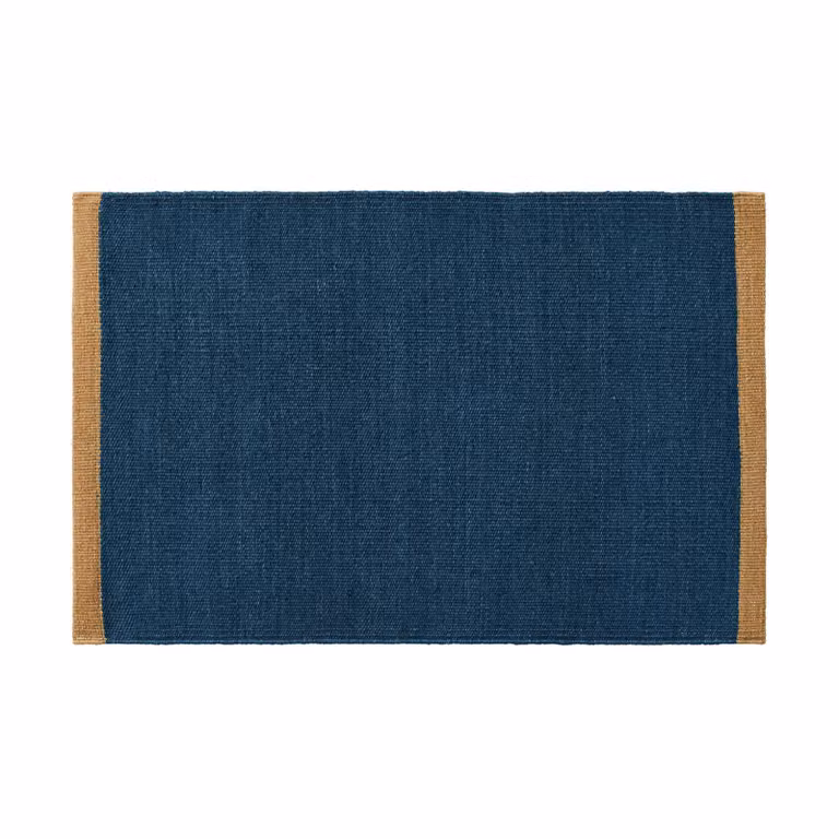 Chhatwal & Jonsson Traceable Tarun deurmat, Dark Blue-Beige, 60 x 90 cm