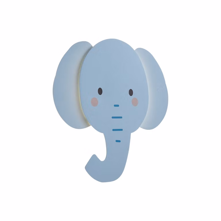 Qazqa Kinder wandlamp blau met dimbare LED voor de kinderkamer