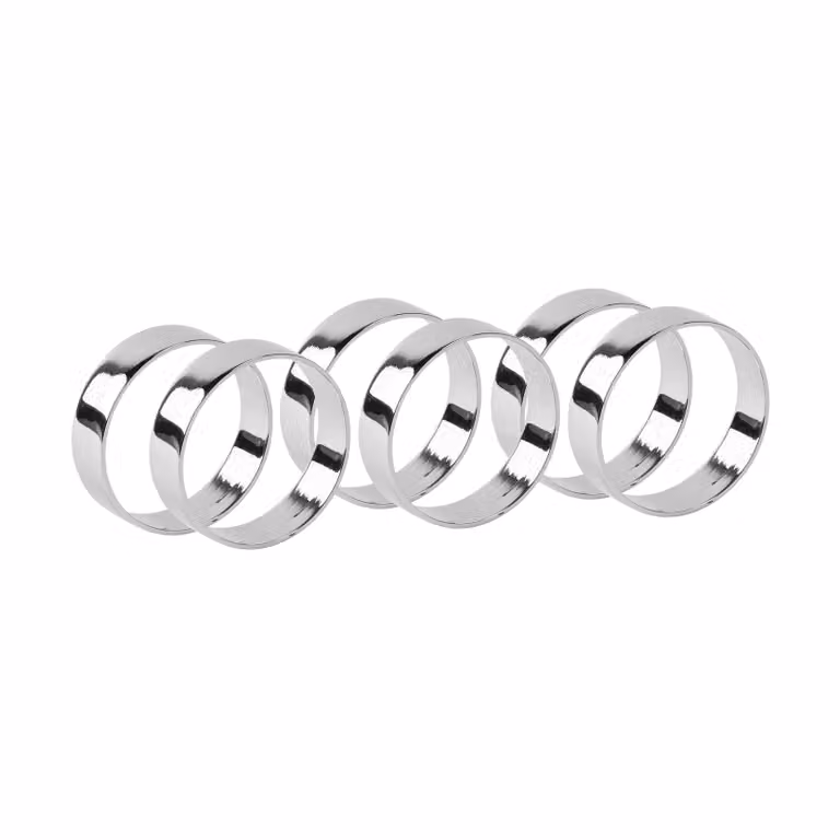 Broste Copenhagen Ring servetringen 6-pack Silver finish