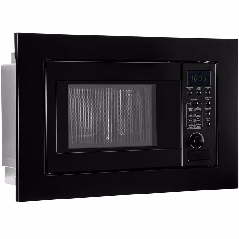 Bomann Inbouw magnetron met grill MWG 2215 EB, zwart, 20L, 800W magnetronvermogen, 1000W grillvermogen, inclusief grillrooster en draaitafel