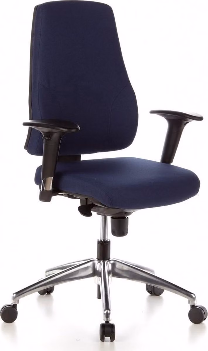 hjh office Pro-Tec200 Bureaustoel met armleuningen - Donkerblauw - Stof