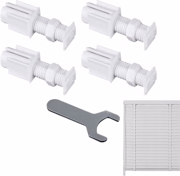 Set van 5 witte houders voor het snel monteren van je rolgordijn