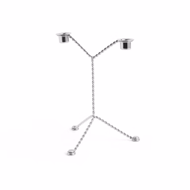 HAY Wire kandelaar Mirror zilver metalen tafellamp voor tealights