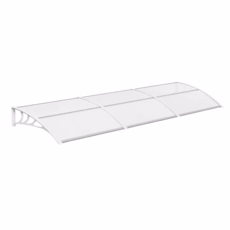 Bolt Edge Gebogen Buitenoverkapping voor de Deur en het Balkon - Wit - 270 cm
