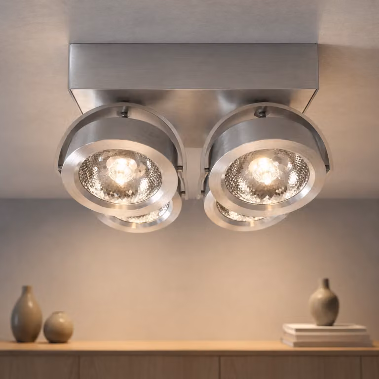 Artdelight Dutchess opbouw led spot vierkant aluminium zilver