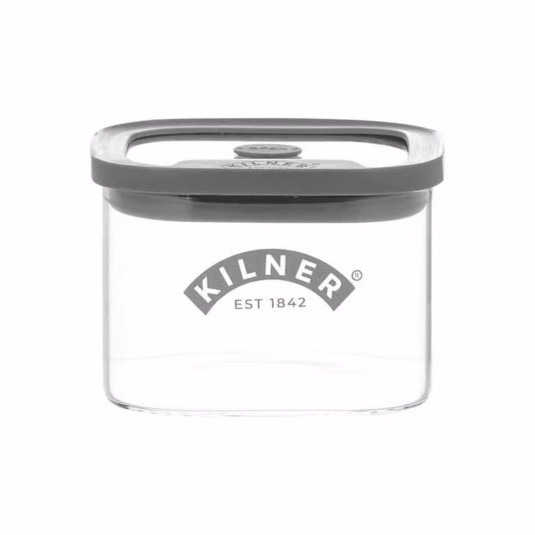 Kilner Fresh Storage glazen voorraadpot, 500 ml, Transparant/grijs, B/D/H: 10 x 7,2 x 10 cm
