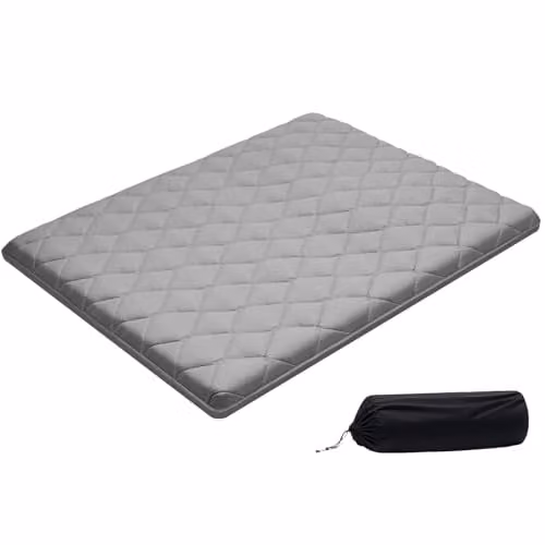 VEVOR Japanse futonmatras, opvouwbare tatami-mat, grijs, B/D/H: 203,2 x 152,4 x 8,9 cm