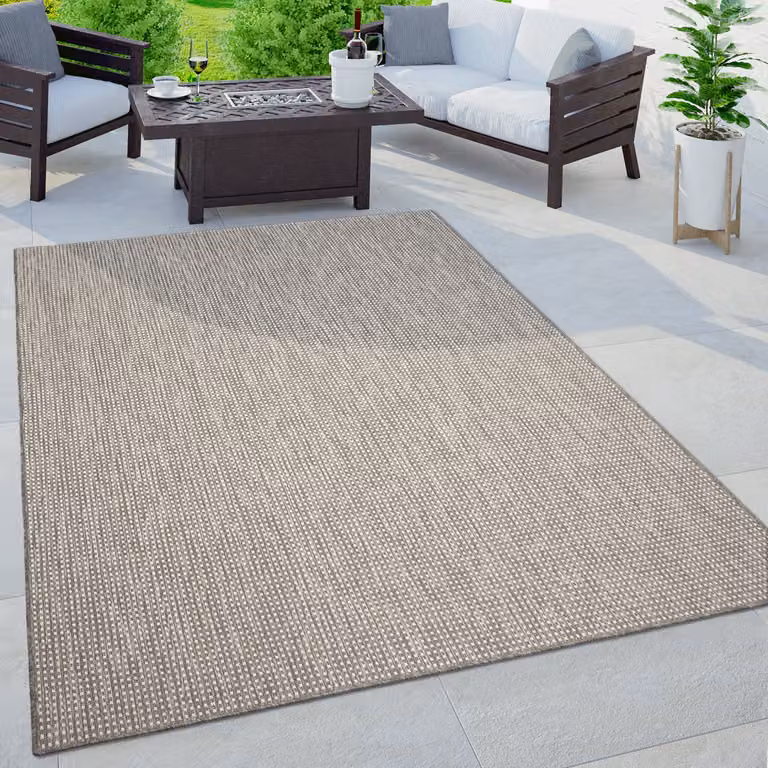 Modern Buitenkleed Paco Home Effen Kleur Weerbestendig voor Tuin en Balkon B/D: 280 x 200 cm