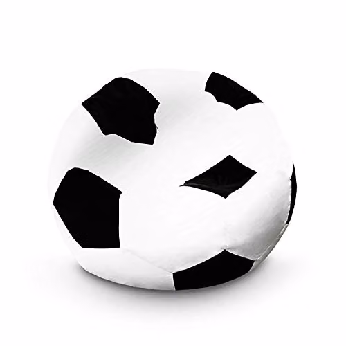 Lumaland Luxe Voetbal Zitzak met Wasbaar Overtrek, Diameter: 110 cm