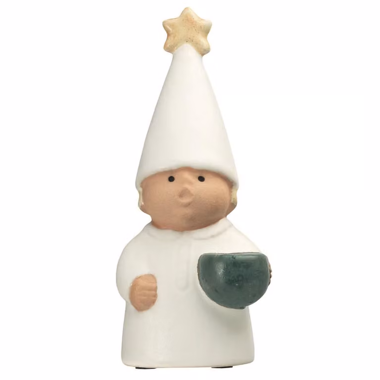 Rörstrand Adventsfiguur Sterrenjongen Wit, Hoogte: 17 cm
