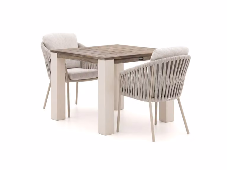 Kees Diningset SUNS 3-delige tuinset van teakhout voor 2 personen