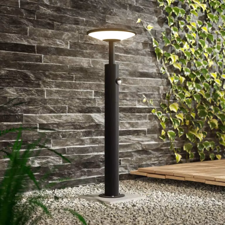 Lucande Moderne LED Tuinpadverlichting met Bewegingssensor, Aluminium, Zwart of Grijs