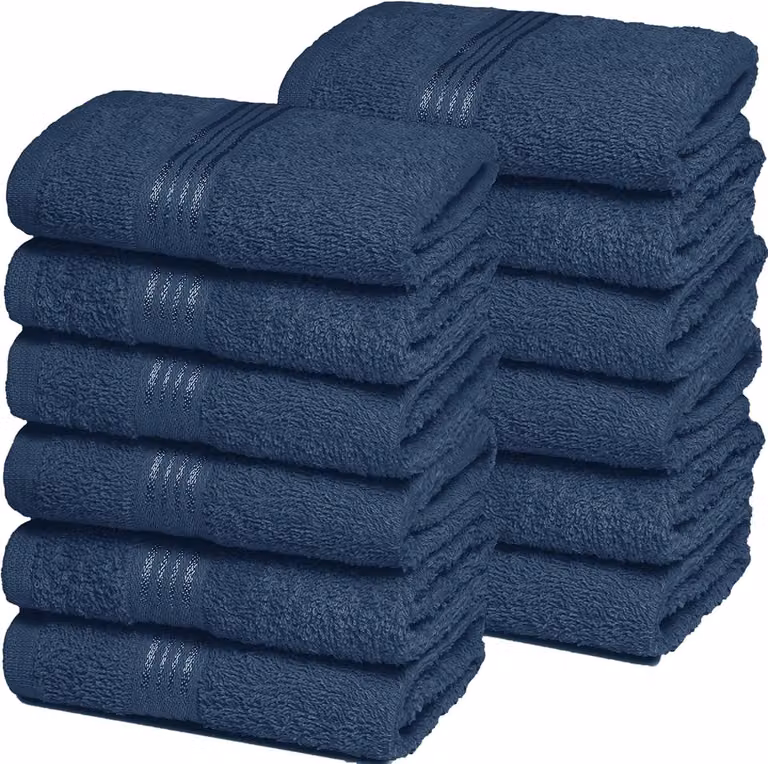 12 stuks ultra-zachte katoenen washandjes 30 x 30 cm